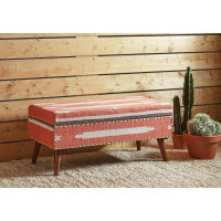 Coaster Furniture 918491 Upholstered Storage Bench Orange and Beige